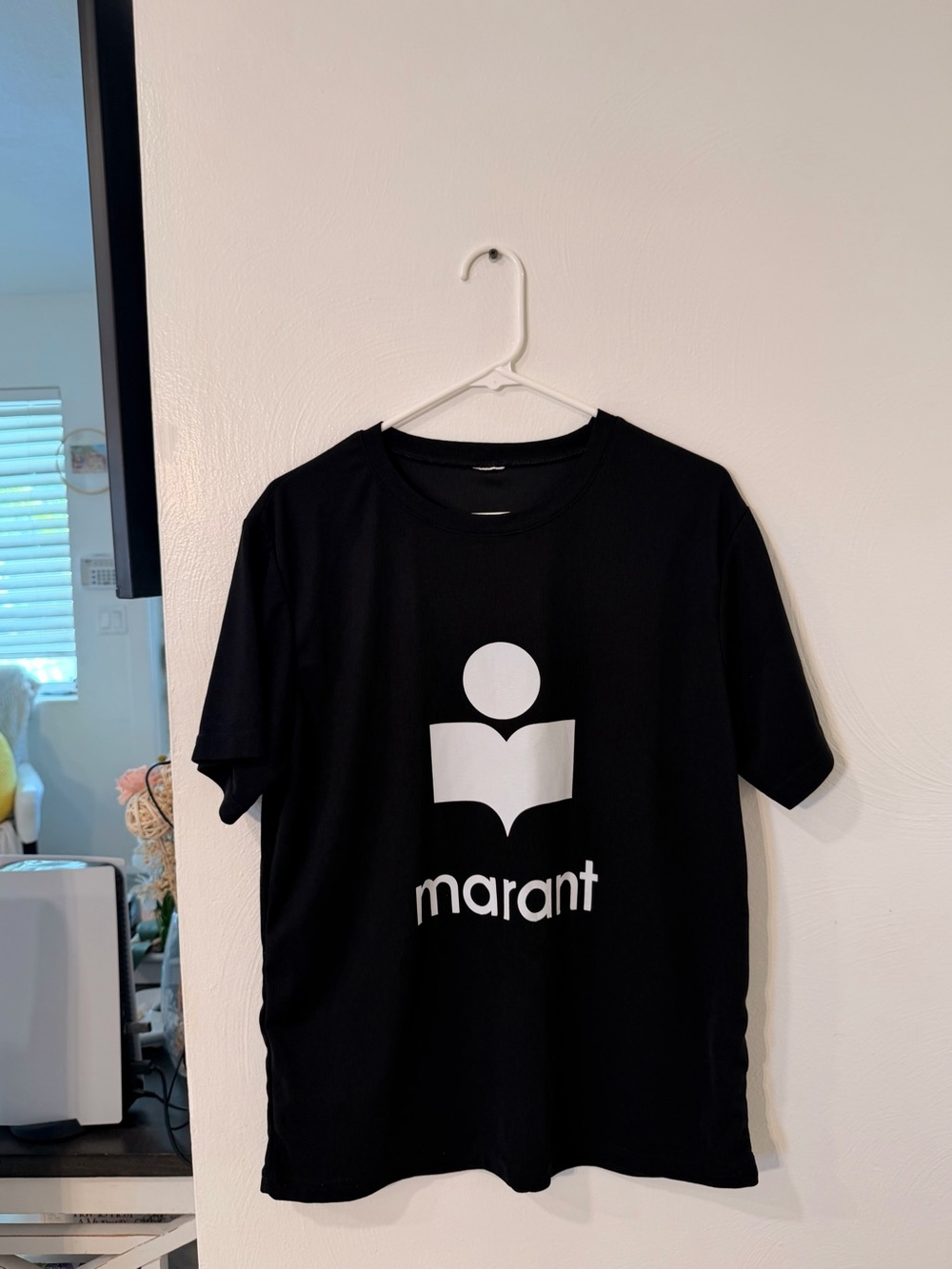 Isabel Marant Black T-Shirt with White Logo